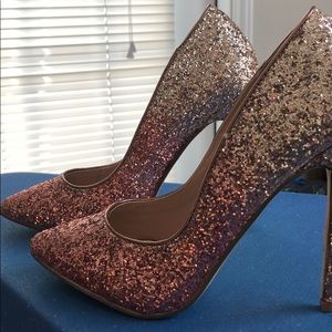 Rose Gold Ombré Sparkle/Glitter High Heels